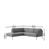 Modernelegance Wood Right Aligned 3-Seater With Upholstery Non Storage Sofa In Grey Colour