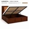 Aaranya Solid Wood Compact King Bed Hydraulic Storage Provincial Teak Finish Mattress 72 x 72 Inches