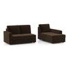 Apollo Compact Sofa (Colour : Dark Earth, Cushion : Soft, Back Type : Regular, Seating Capacity : Right Aligned 2 Seater + Right Aligned Chaise + Ottoman)