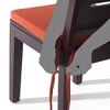Capra Solid Wood Dining Chair in Teak Finish & Burnt Orange Colour - Set of 2