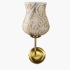 Devansh Metal Electric Wall Light in Gold Colour with Multicolor Shade Count of 1 Light