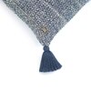 Moss Knit Navy  And Natural Cotton Cushion Cover 16X16 Inches