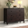 Magellan Solid Wood Chest of 6 Drawers in Mahogany Finish