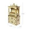 D'Dass Multi Color Mdf and Sheesham Wooden Temple With Cabinet For Pooja