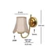Devansh Metal Electric Wall Light in Gold Colour with Yellow Shade Count of 2 Lights