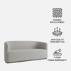 Stylishsimplicity Wood 2 Seater With Upholstery Non Storage Sofa In White Colour