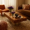 Arrow Solid Wood Coffee Table in Brown Colour