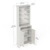 Bluewud Shubh Engineered Wood Prayerut In White Finish