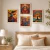 The Castle Decor Madhubani Art Wall Painting Set of 4