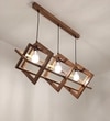 Paragon 3 Series Brown Solid Wood Cluster Hanging Light