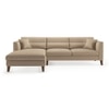 Lewis Sectional Sofa (Colour : Sandshell Beige, Cushion : Hard, Seater : Left Aligned 3 Seater + Left Aligned Chaise)