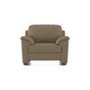Farina 1 Seater Half Leather Sofa In Dark Truffle Italian Leather