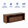 Yuko TV Unit with Two Drawers in Columbia Walnut Finish