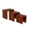 Neptune Solid Wood Side Table in Natural Finish