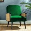 Haden Solid Wood Accent Chair in Green Colour
