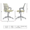 Ddeasirea Mid Back Ergonomic Chair in Pearl Green Colour