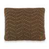 Rosa Dark Brown Melange Cotton Knitted Decorative Cushion Cover 16 x 16 Inches