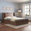 Scott King Size Box Storage Bed in Classic Walnut Finish