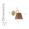 Possio Single Light Wall Fitting with Beige Shade