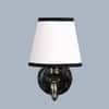 Devansh Metal Electric Wall Light in Antique Gold Colour with White & Black Shade Count of 1 Light