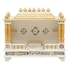 D'Dass White Sheesham and Mdf Wooden Temple For Pooja In Home and Office