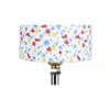 Valerie Wood Table lamp with Multicolor cotton Shade