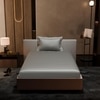 Stoa Paris 300TC UltrSatin Single Bedsheet Set Satin Single Harbour Mist Grey