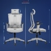 Regalia High Back Mesh Office Chair with Headrest in Grey Colour
