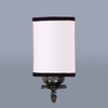 Devansh Metal Electric Wall Light in Antique Gold Colour with White & Black Shade Count of 1 Light