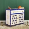 D'Dass Big White Sheesham and Mdf Wooden Temple For Pooja With Cabinet