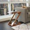 Zeta Solid Wood Side Table in Teak Finish