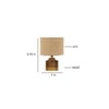 Ezra Beige Jute table lamp with Natural Wood Base