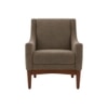 Claudia Boucle Fabric Arm Chair in Brown Colour