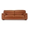 Hensley 3 Seater Leatherette Sole in Tan Brown Colour