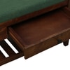 Eidsvoll Solid Wood Shoe Rack with Seating in Walnut Brown finish