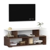 Bluewud Victor Engineered Wood Tvcabinet In Brown Maple & White Finish