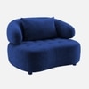 Henry Velvet 1 Seater Sofa Navy Blue Color