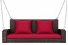 Carry Bird Wicker Patio Furniture Outdoor Balcony Swings In Brown And Maroon Colour