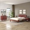 Dado Solid Wood Queen Non Storage Bed in Brown Colour
