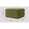 Royse Ottoman Color in Mint Green