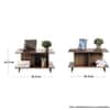 Hexa Engineered Wood Coffee Table With Metal Legs In Flower Wenge