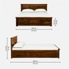 Zvya Solid Wood Queen  Size Bed With Box Storage (Provincial Teak Finish)