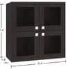 Romano Wall Mounted Glass Display Cabinet in Antique Ebony Colour