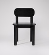 Sita Solid Wood Dining Chair In Black Finish