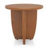 Kaya Solid Wood Side Table in Amber Walnut Finish