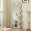 The Artment Beige Ripple Edge Unbreakable Floor Mirror For Home (160 X 60 CM)