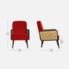 Haden Ratan Accent Chair in Red Colour