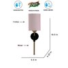 Devansh Metal Electric Wall Light in Black Colour with Grey Shade Count of 1 Light