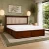 Leher Solid Wood Comfort Queen Bed Box Storage Provincial Teak Finish Mattress 60 x 78 Inches