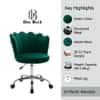 Doe Buck Preglo Green Velvet Upholstered Swivel Office Chair